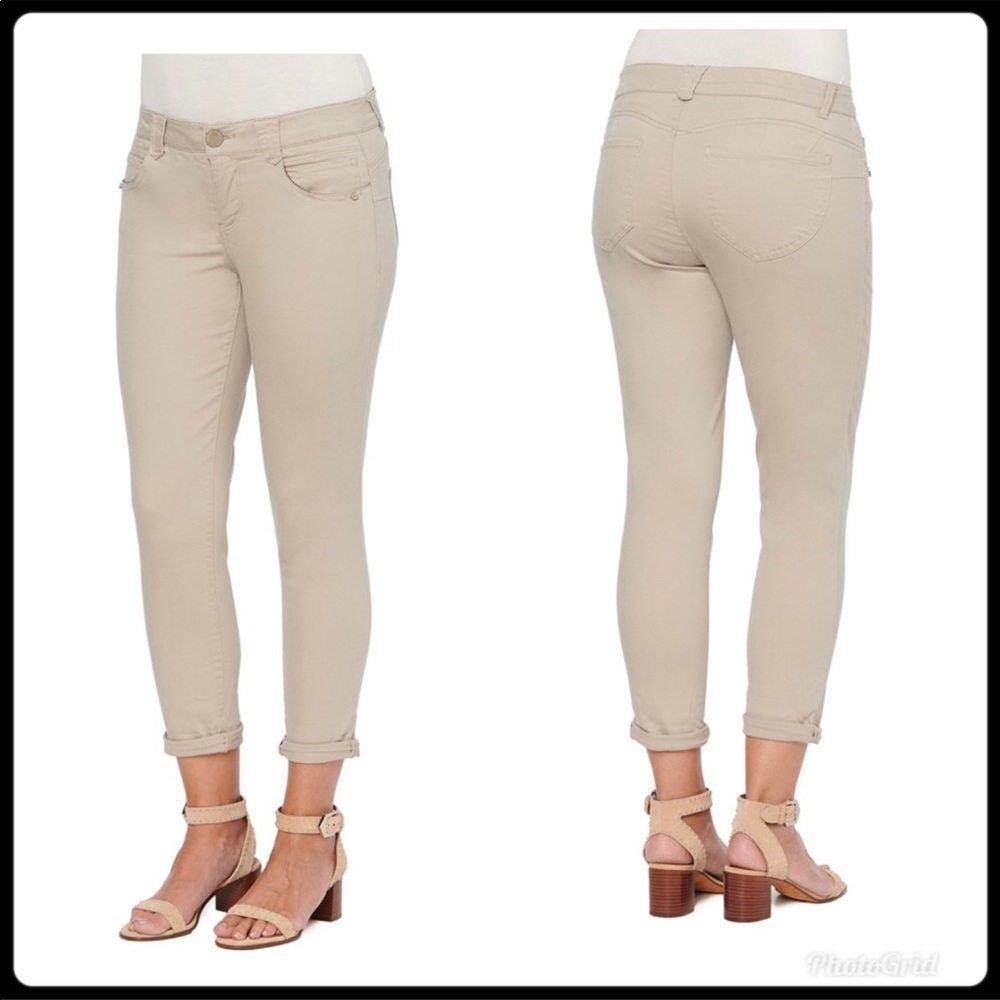 Democracy Tan Ankle Skimmers Pants Size 4 - Picture 1 of 12